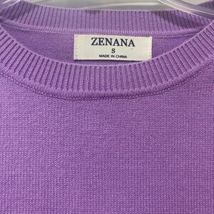 Zenana Purple Crew Neck Sweater